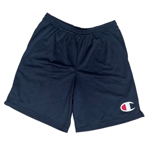 Champion Men's Navy Blue Athletic Casual Mesh Shorts 100% Polyester Size Large - Picture 1 of 11